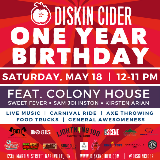 Diskin Cider's One Year Birthday Party