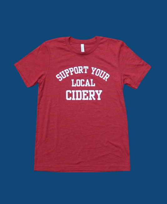Support Your Local Cidery Red Tee